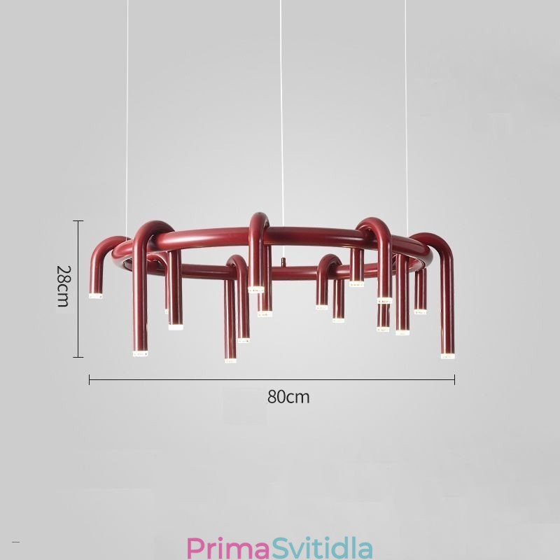 Stropní svítidlo Moderní Nordic Duplex Building Kruhové závěsné světlo ve tvaru U