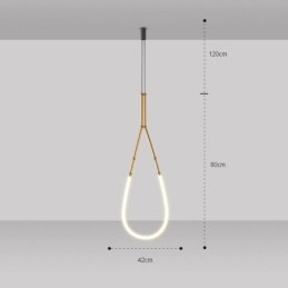 Závěsné světlo Creative Line Bambusový stropní světlý černozlatý