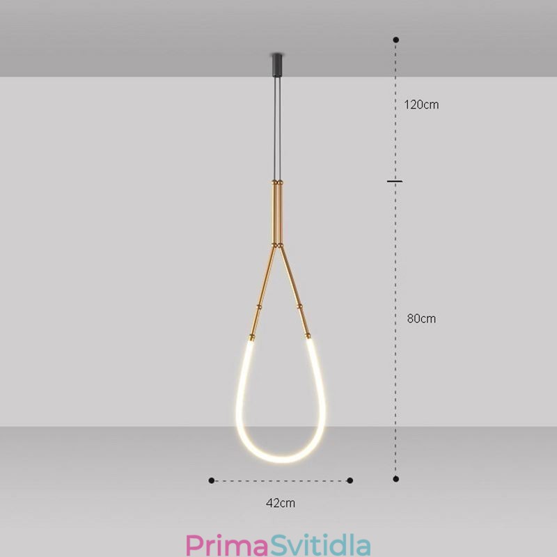 Závěsné světlo Creative Line Bambusový stropní světlý černozlatý