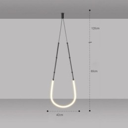 Závěsné světlo Creative Line Bambusový stropní světlý černozlatý