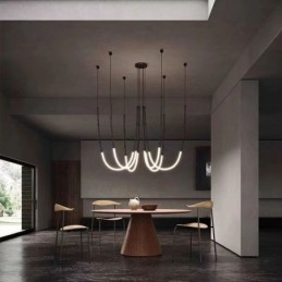 Stropní světlo Creative Line Bamboo Hanging Light Black Gold