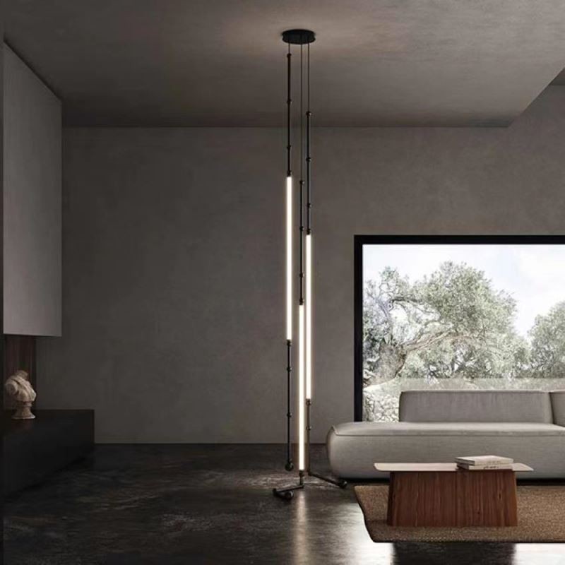Stropní světlo Creative Line Bamboo Hanging Light Black Gold
