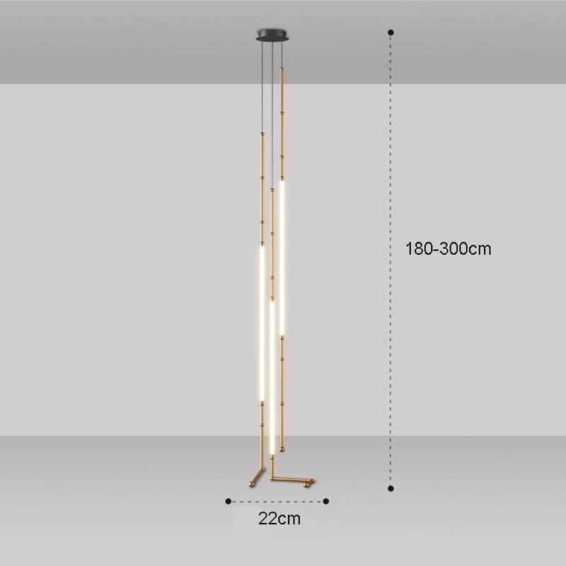 Stropní světlo Creative Line Bamboo Hanging Light Black Gold