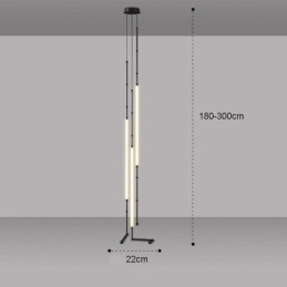 Stropní světlo Creative Line Bamboo Hanging Light Black Gold