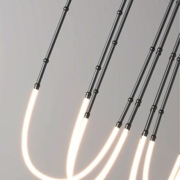 Stropní světlo Creative Line Bamboo Hanging Light Black Gold
