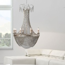 Hliníkové řetízkové svítidlo Creative Light Luxusní střapec Dekorativní světle zlatá stříbrná