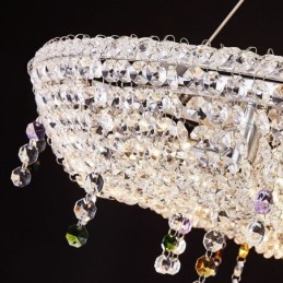Křišťálové závěsné svítidlo Moderní luxusní oválné stropní svítidlo