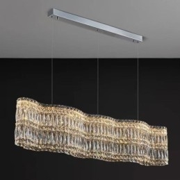 Dlouhé křišťálové závěsné svítidlo Luxusní dekorace stropní svítidlo