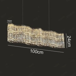 Dlouhé křišťálové závěsné svítidlo Luxusní dekorace stropní svítidlo
