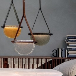 Závěsné svítidlo Moderní minimalistické páskové skleněné stropní svítidlo