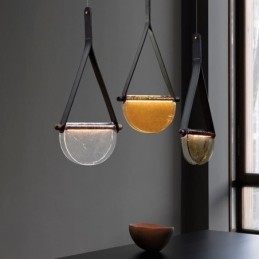 Závěsné svítidlo Moderní minimalistické páskové skleněné stropní svítidlo