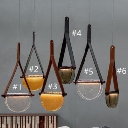 Závěsné svítidlo Moderní minimalistické páskové skleněné stropní svítidlo