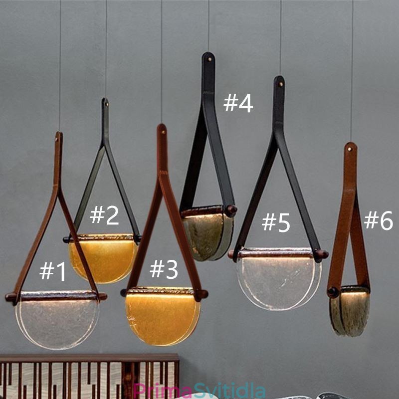 Závěsné svítidlo Moderní minimalistické páskové skleněné stropní svítidlo