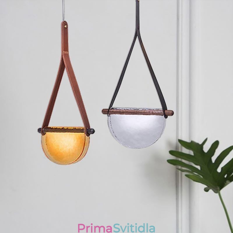 Závěsné svítidlo Moderní minimalistické páskové skleněné stropní svítidlo