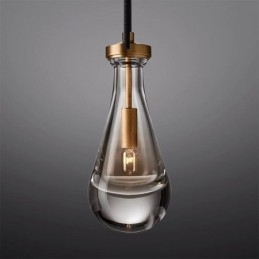 Závěsné svítidlo Water Drop Moderní minimalistické měděné umělecké stropní svítidlo