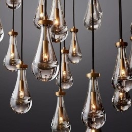 Závěsné svítidlo Water Drop Moderní minimalistické měděné umělecké stropní svítidlo