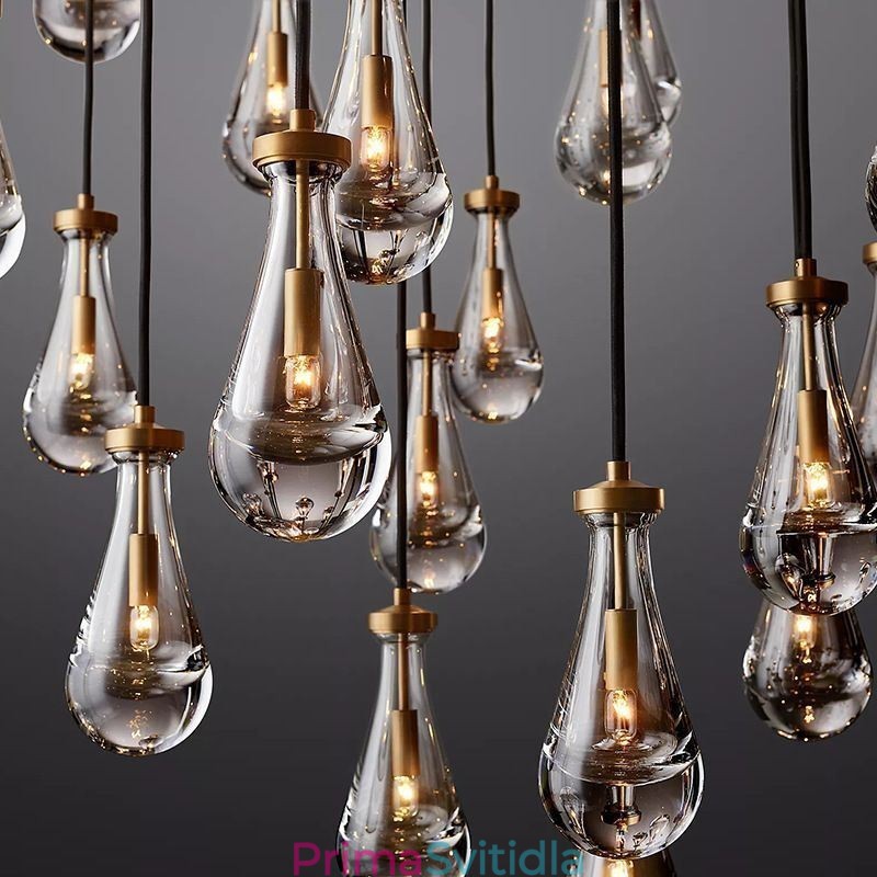 Závěsné svítidlo Water Drop Moderní minimalistické měděné umělecké stropní svítidlo