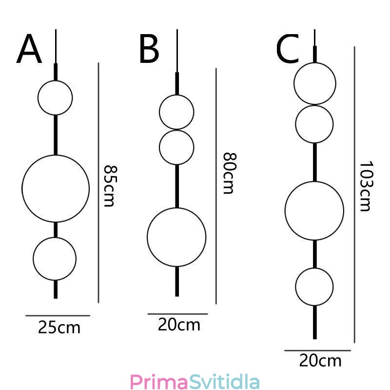 Závěsné světlo Moderní minimalistické Stropní svítidlo s molekulou kouzelných fazolí