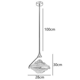 Závěsné svítidlo Moderní minimalistické kované stropní svítidlo z lávového skla