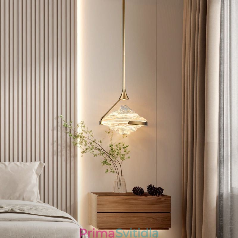 Závěsné svítidlo Moderní minimalistické kované stropní svítidlo z lávového skla