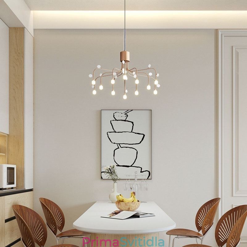 Závěsné svítidlo Nordic Creative Natural White Stropní svítidlo 14 světel