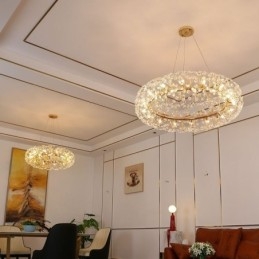 Závěsné světlo Moderní minimalistické kované kruhové stropní svítidlo Sun Flower