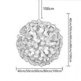 Stropní světlo Moderní minimalistické galvanické železné závěsné svítidlo Sun Flower