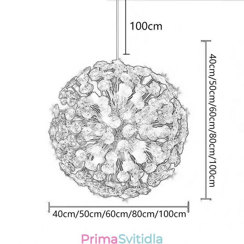 Stropní světlo Moderní minimalistické galvanické železné závěsné svítidlo Sun Flower