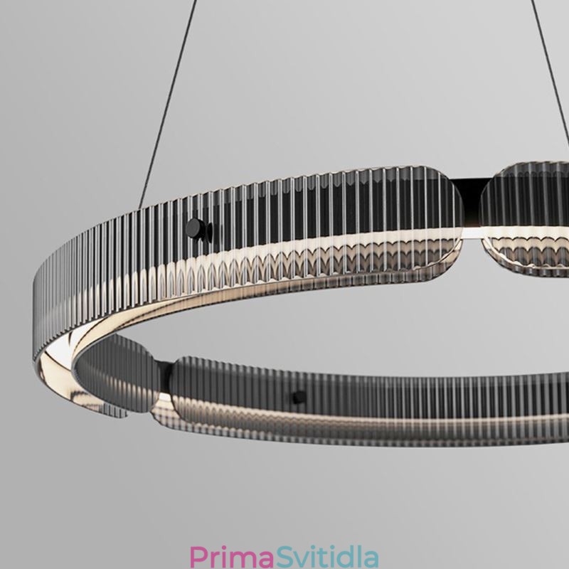 Kruhové závěsné svítidlo 60 80CM skleněné stropní svítidlo plynule stmívatelné s dálkovým ovládáním