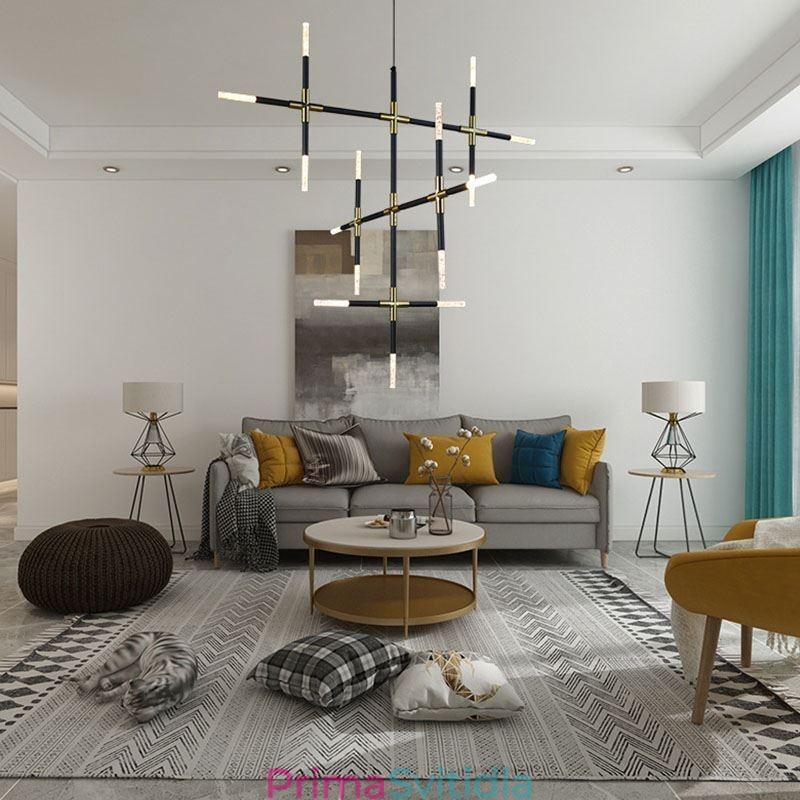 Spojovací závěsné svítidlo Teplé bílé kreativní stropní svítidlo Kombinovaná lampa pro kutily