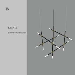 Spojovací závěsné svítidlo Teplé bílé kreativní stropní svítidlo Kombinovaná lampa pro kutily