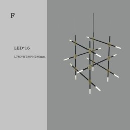 Spojovací závěsné svítidlo Teplé bílé kreativní stropní svítidlo Kombinovaná lampa pro kutily