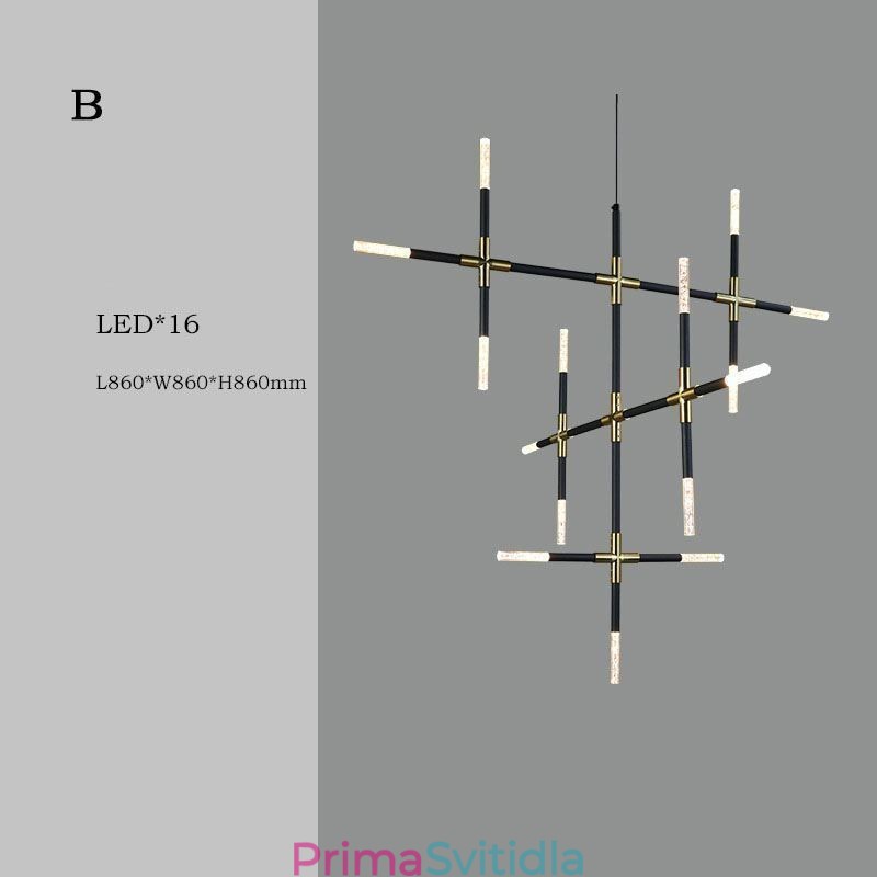Spojovací závěsné svítidlo Teplé bílé kreativní stropní svítidlo Kombinovaná lampa pro kutily