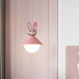 Závěsné svítidlo Moderní minimalistické Stropní svítidlo z tepaného železa králík z teletiny