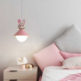 Závěsné svítidlo Moderní minimalistické Stropní svítidlo z tepaného železa králík z teletiny