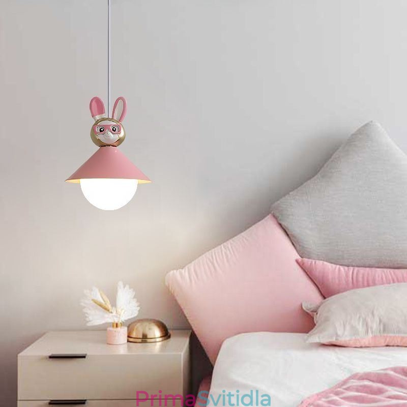 Závěsné svítidlo Moderní minimalistické Stropní svítidlo z tepaného železa králík z teletiny