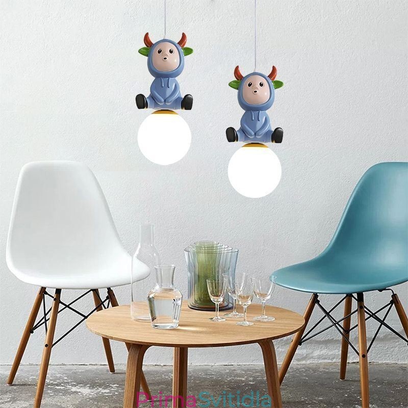 Závěsné svítidlo Moderní minimalistické Stropní svítidlo z tepaného železa králík z teletiny