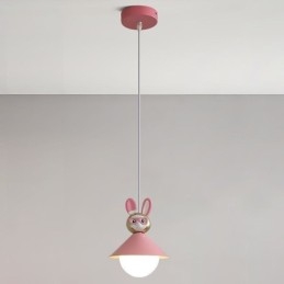 Závěsné svítidlo Moderní minimalistické Stropní svítidlo z tepaného železa králík z teletiny