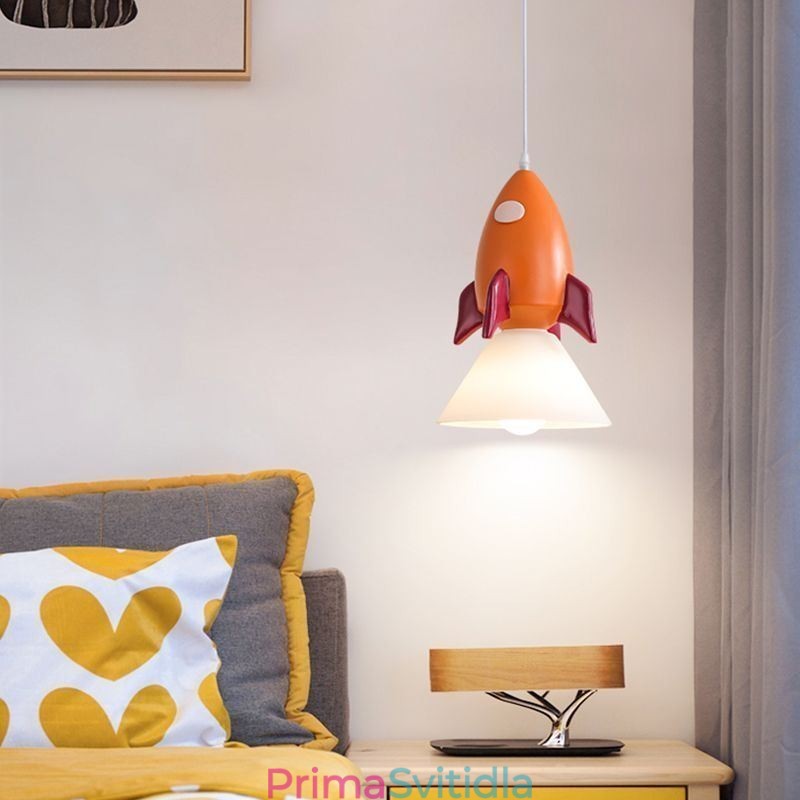 Minimalistické závěsné světlo z tepaného železa Moon Landing Small Stropní světlo