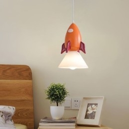 Minimalistické závěsné světlo z tepaného železa Moon Landing Small Stropní světlo