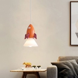 Minimalistické závěsné světlo z tepaného železa Moon Landing Small Stropní světlo