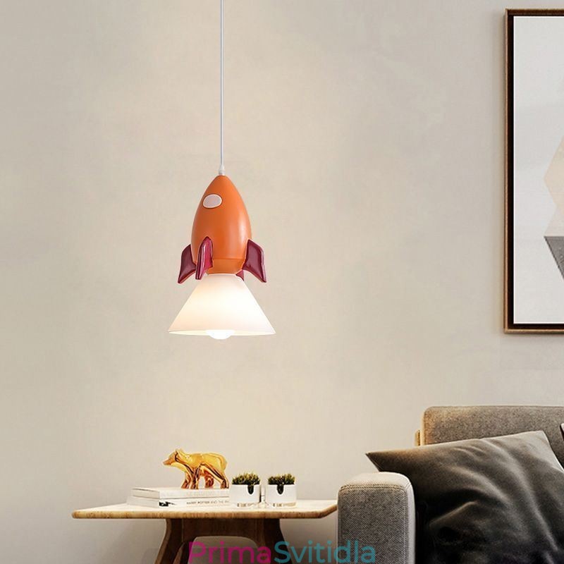 Minimalistické závěsné světlo z tepaného železa Moon Landing Small Stropní světlo