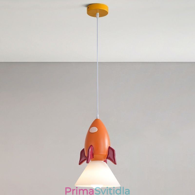 Minimalistické závěsné světlo z tepaného železa Moon Landing Small Stropní světlo