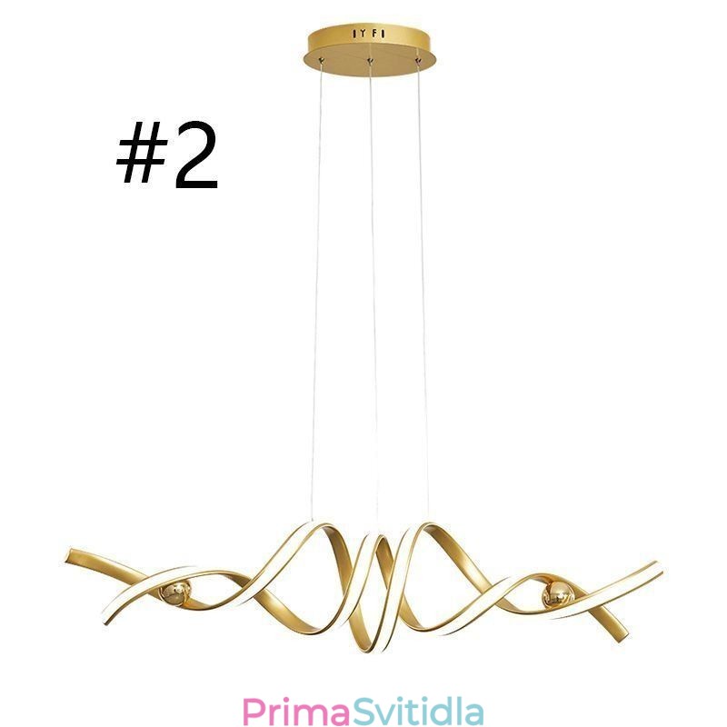 Minimalistické závěsné světlo Aluminium Art Minimalistické spirálové stropní svítidlo