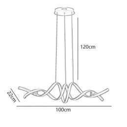Minimalistické závěsné světlo Aluminium Art Minimalistické spirálové stropní svítidlo