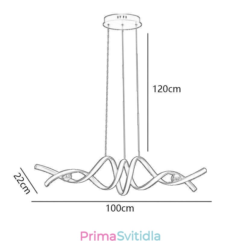 Minimalistické závěsné světlo Aluminium Art Minimalistické spirálové stropní svítidlo