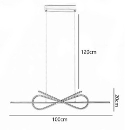 Jednoduché závěsné svítidlo Aluminium Art Bowknot Stropní svítidlo