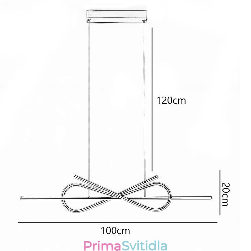Jednoduché závěsné svítidlo Aluminium Art Bowknot Stropní svítidlo