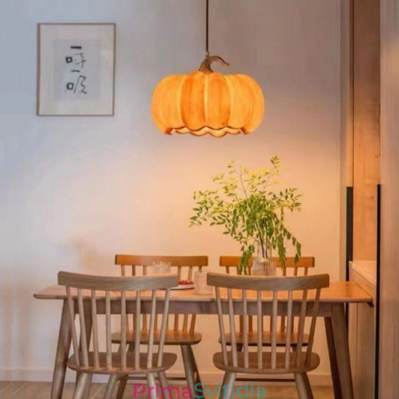Kreativní dýňové závěsné svítidlo japonské retro stropní svítidlo stropní