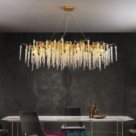 Skleněný lustr Nordic Pendant Light Golden Branch G9 Skleněný lustr Nordic Pendant Light Golden Branch G9